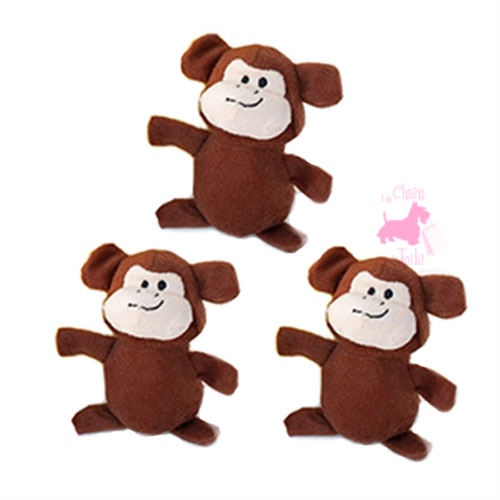 Pack de 3 singes MINIZ Monkeys - ZIPPY PAWS