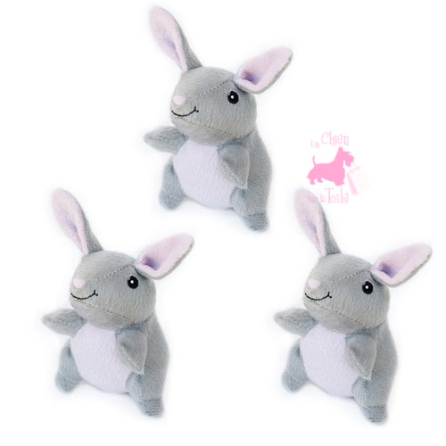 Pack de 3 lapins MINIZ Bunnies - ZIPPY PAWS