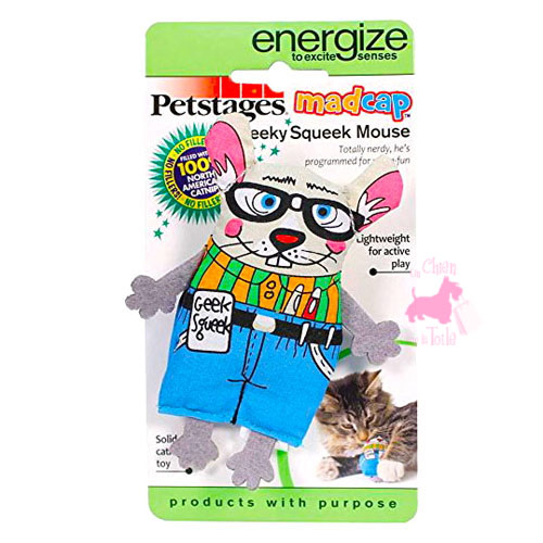 Chat MadCap Geeky Squeek Mouse - PETSTAGES   