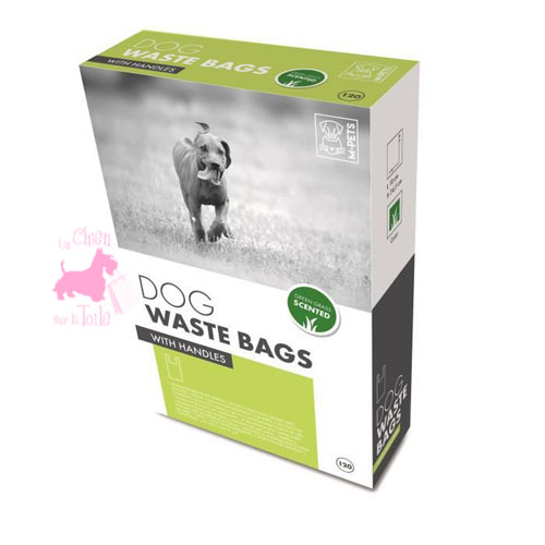 Bote distributrice de 120 sacs de propret DOG WASTE BAGS - M-PETS