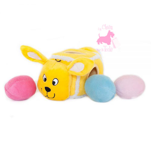 Peluche Puzzle BURROW Hide 'n Egg Bunny - ZIPPY PAWS