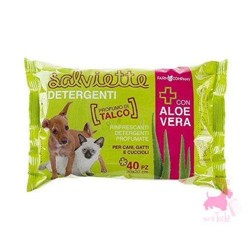 Lingettes nettoyantes ALOE VERA  & TALC