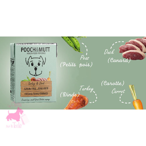 Repas sant complet Dinde & Canard - POOCH & MUTT