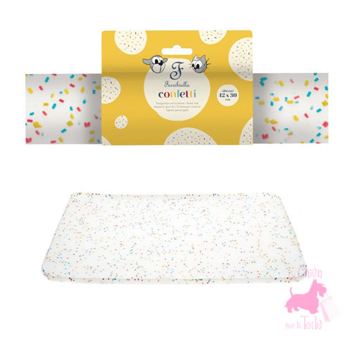 1pc Tapis D'alimentation Pour Chien À Vagues Colorées, Tapis De Bol Pour  Chien Super Absorbant