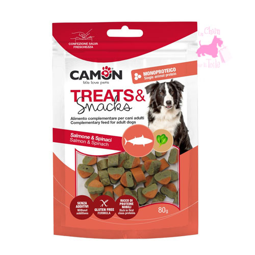 Mini coeurs Saumon & Epinard "Dog Snack" - CAMON