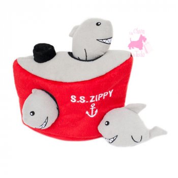 Peluche Puzzle BURROW “Shark 'n Ship” - ZIPPY PAWS