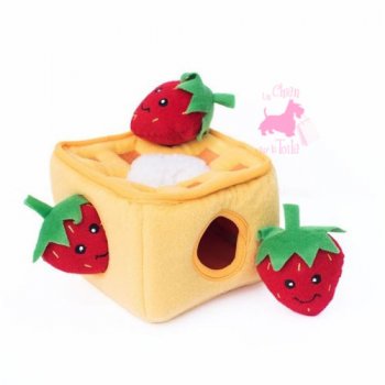 Peluche Puzzle BURROW “Strawberry Waffle” - ZIPPY PAWS