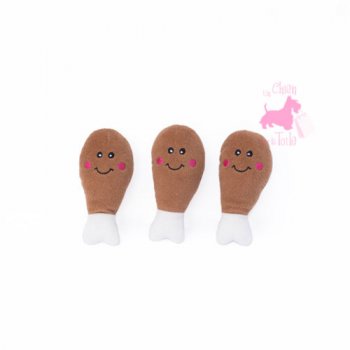 Pack de 3 pilons de poulet MINIZ Drumsticks - ZIPPY PAWS