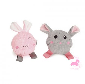 Balle/peluche sonore  picots Lapin/Souris - CAMON