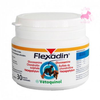 FLEXADIN : Supplément nutritionnel pour le soutien du métabolisme  articulaire chez le chien et le chat.