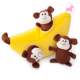 Peluche Puzzle BURROW “Monkey ‘n Banana” - ZIPPY PAWS