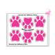 Mini magnets  Pink Paws 