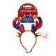 Serre-Tte Tartan de Nol Novelty Antlers - ROSEWOOD