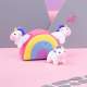 Peluche Puzzle BURROW Unicorns in Rainbow - ZIPPY PAWS